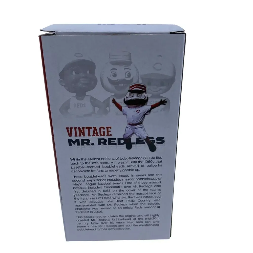 Mr. Redlegs 2022 Altafiber Bobblehead Cincinnati Reds Mascot SGA New In Box